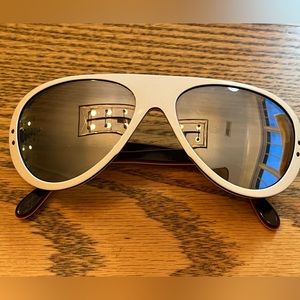 Stylish White Aviator Sunglasses